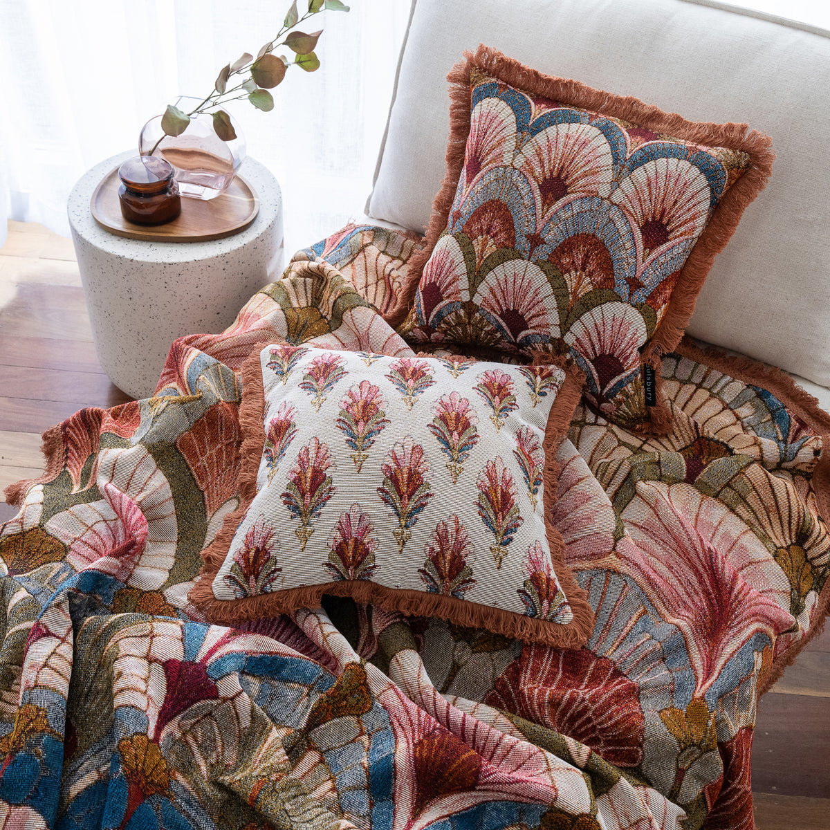 Capri Woven Cushion Cover - Reversible