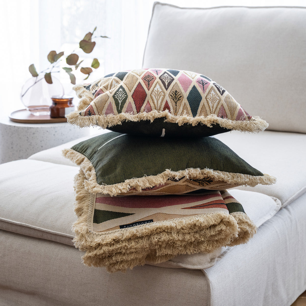 Firenze Woven Cushion Cover - Reversible