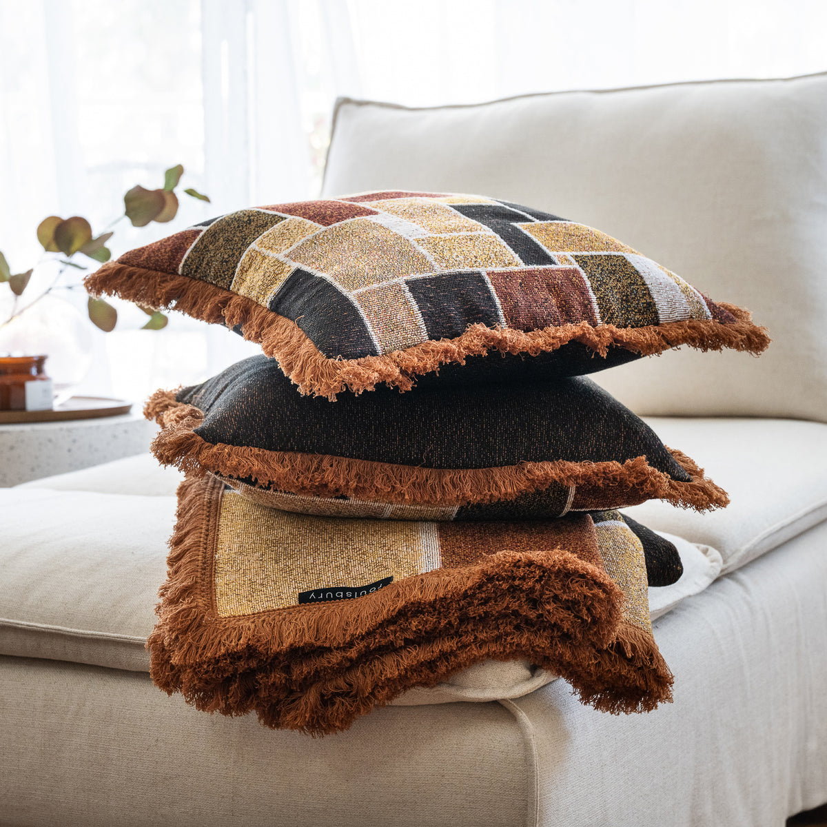 Milano Woven Cushion Cover - Reversible